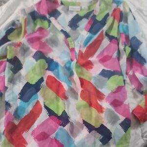 Liz Claiborne Colorful Brushstroke Blouse